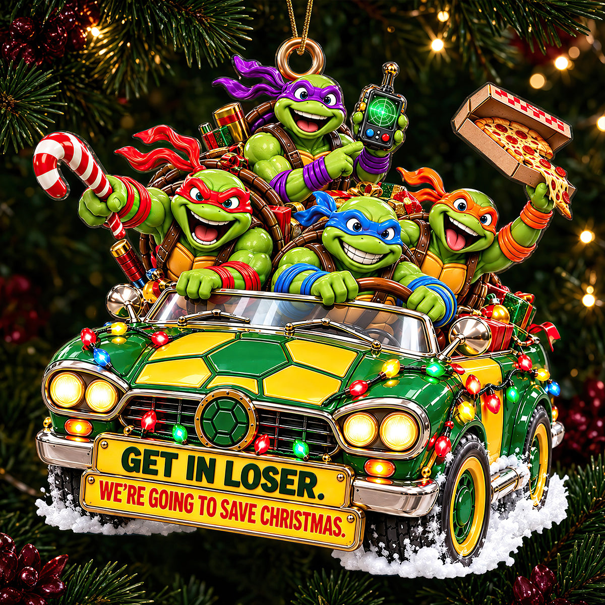 Save Christmas Road Trip Ornament - Personalized Christmas Gifts 05TYDT300926