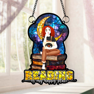 Personalized Gifts For Book Lovers Acrylic Suncatcher Reading Happiness 03XQLU041224PA-Homacus