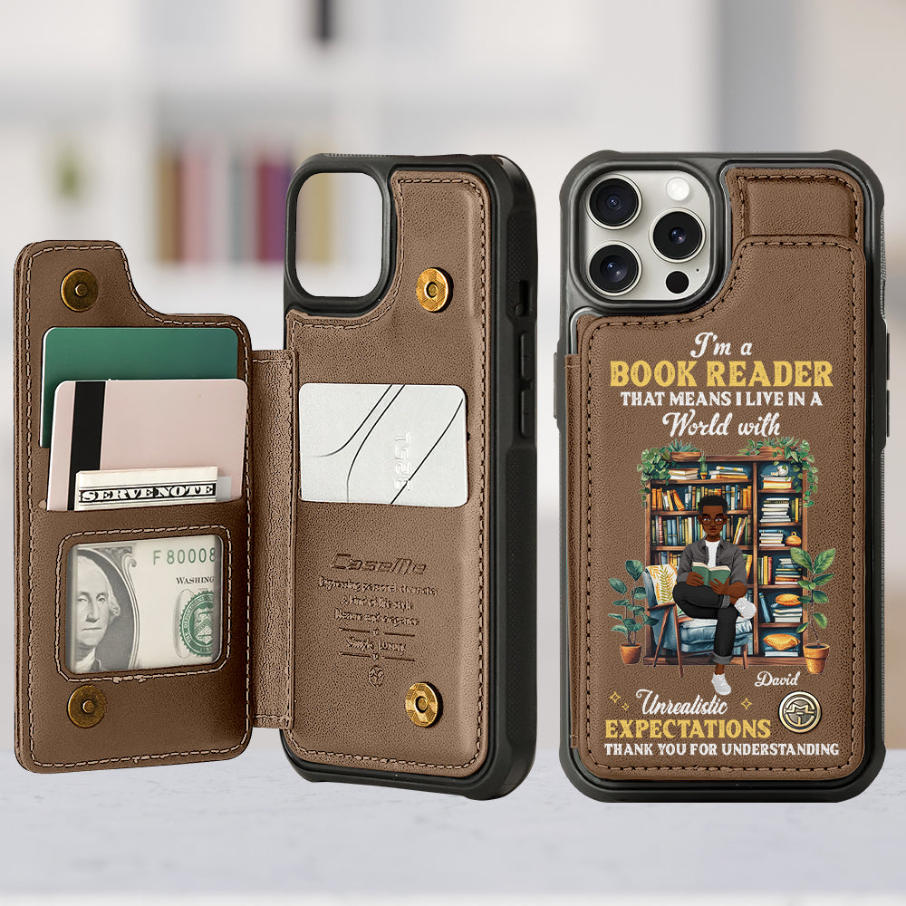 Personalized Gifts For Book Lovers Leather Flip Wallet Phone Case 04xqtn240225pa I'm A Book Reader-Homacus