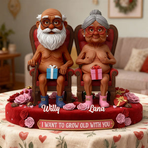 Naughty Old Couple Acrylic Plaque - Personalized Gifts For Couples 02ohmg270126-Homacus
