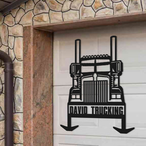 Personalized Gifts For Truck Lovers Hanging Metal Sign 02HUDT180624-Homacus