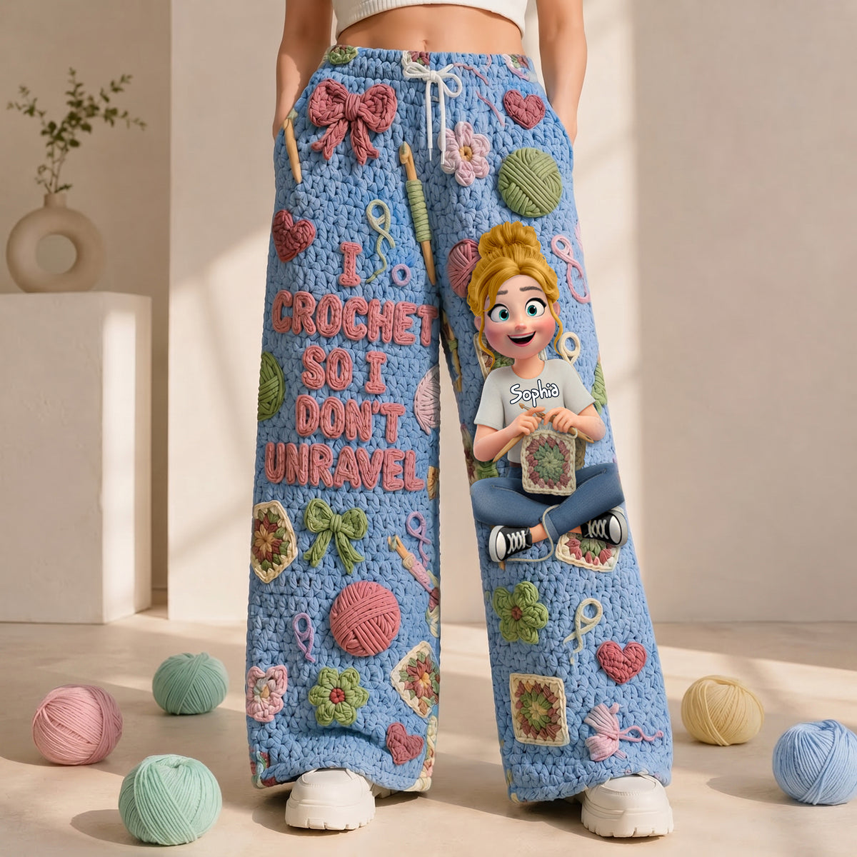 Crochet Girl Pajama Pants - Personalized Gifts For Crochet Lovers 06nalu171225-Homacus