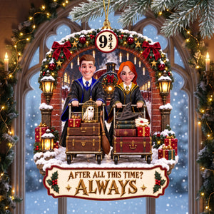 Whimsical Train Christmas Ornament - Personalized Gifts For Couple 03tyqn120926-Homacus