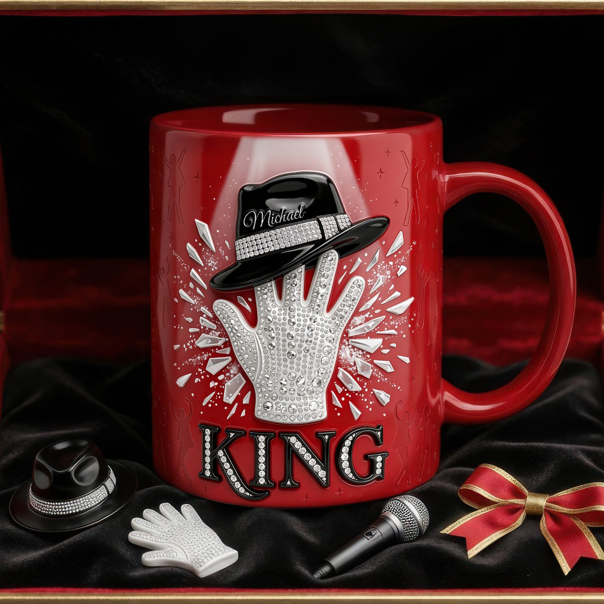 King Style Glitter Glove Mug - Personalized Gifts For Music Lovers 01NADH040526-Homacus