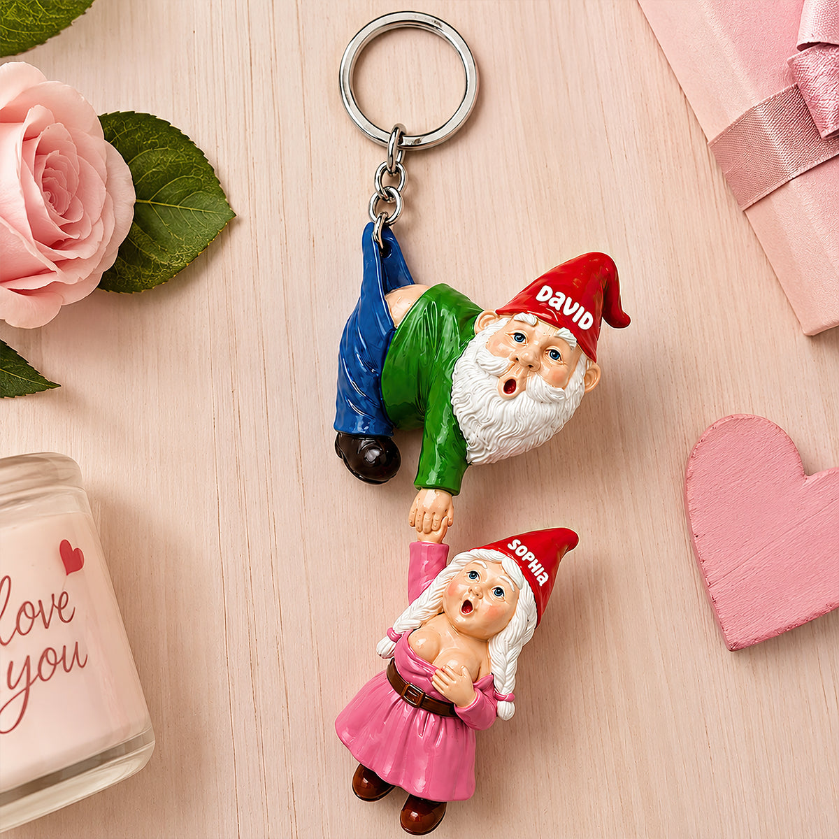 Funny Couple Acrylic Keychain - Personalized Gifts For Couple 05ohdt180726-Homacus