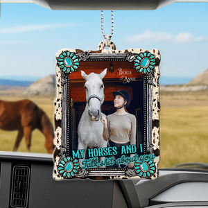 My Horses Car Ornament Custom Photo Gifts For Horse Lovers 05HULU180725-Homacus