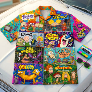 90s Cartoon Club Hawaiian Shirt - Personalized Gifts 02NAQN250626-Homacus