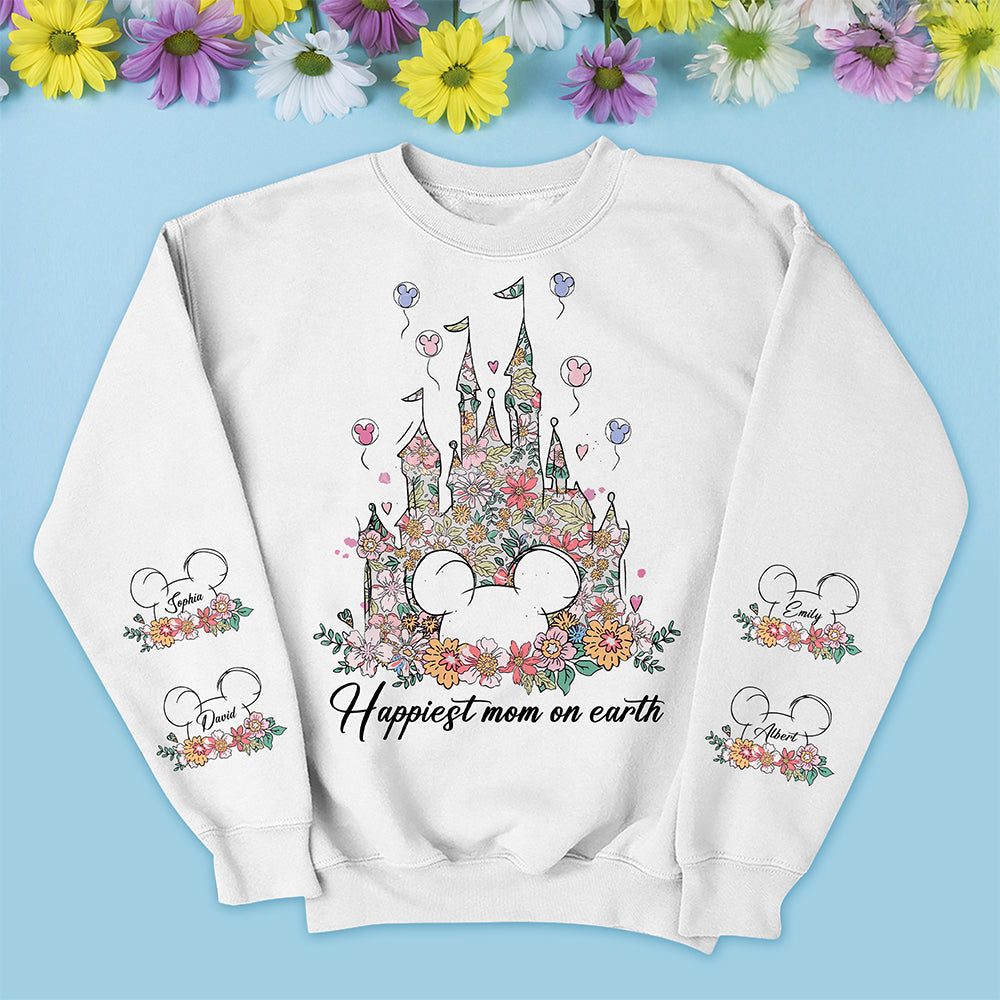 Magical Floral Mouse Shirt - Personalized Gifts For Mom 03QHQN030425-Homacus