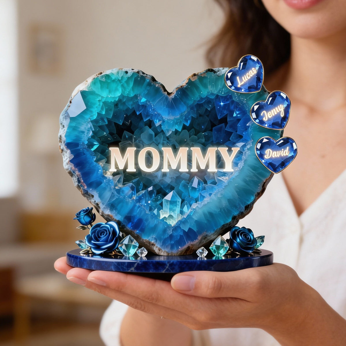 Mommy Heart Acrylic Plaque - Personalized Gifts For Mom 02hytn050226-Homacus