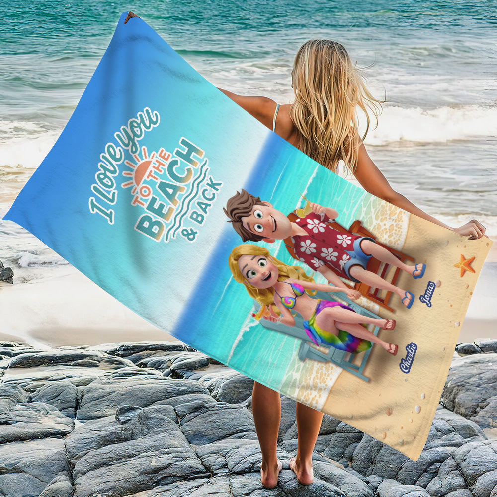 Summer Couple Beach Towel - Personalized Gifts For Couple 01pgmg140725hg-Homacus