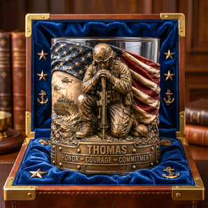 Freedom & Honor Round Glass Personalized Gifts For Veteran 03TODH270526-Homacus
