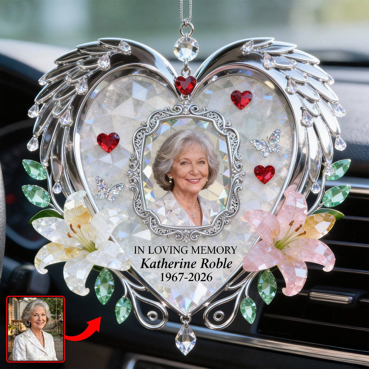 Miss The Angel In Heaven Car Hanging Ornament, Personalized Keepsake To Remember Loved One 04qhqn120126-Homacus