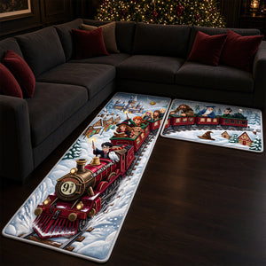 Long School Train Runner Rug Set, Personalized Gifts 02qhdt280926