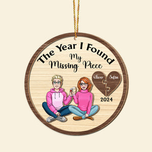 Personalized Christmas Gifts For Couple Wood Ornament 01XQMH141024HH-Homacus