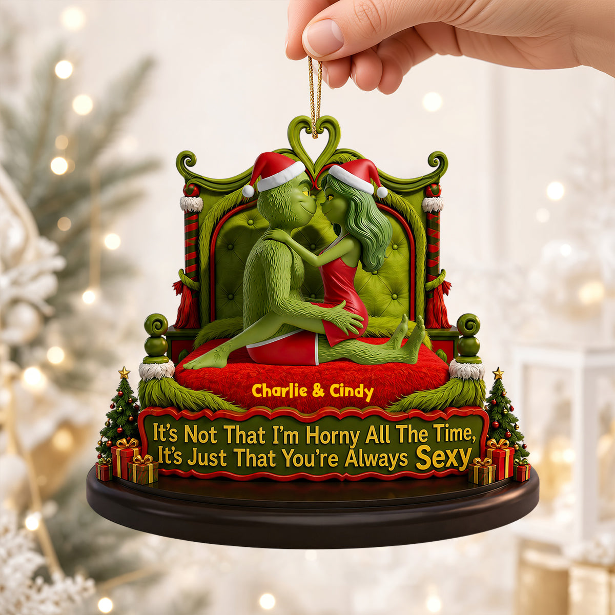 Playful Couple Acrylic Ornament - Personalized Christmas Gifts For Couple 01ohdt150926
