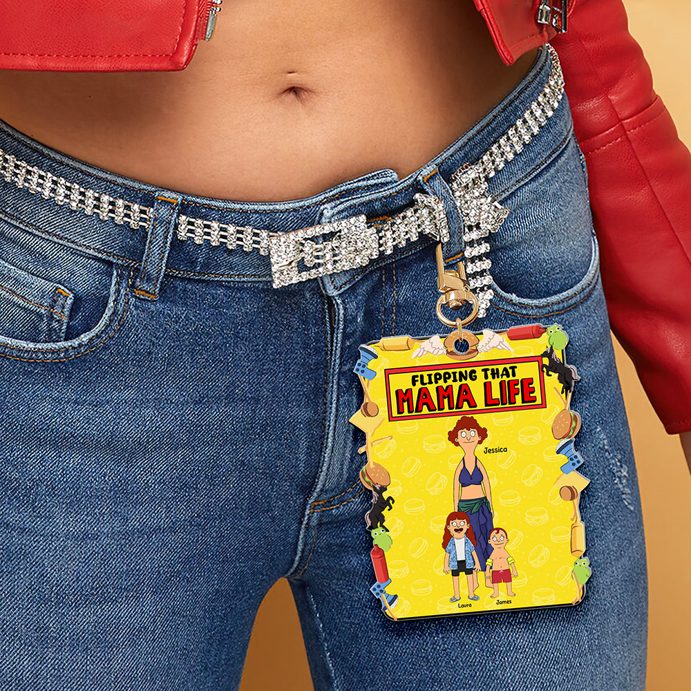 Personalized Gifts For Mom Keychain Flipping That Mama Life 02TOQN100325HG-Homacus