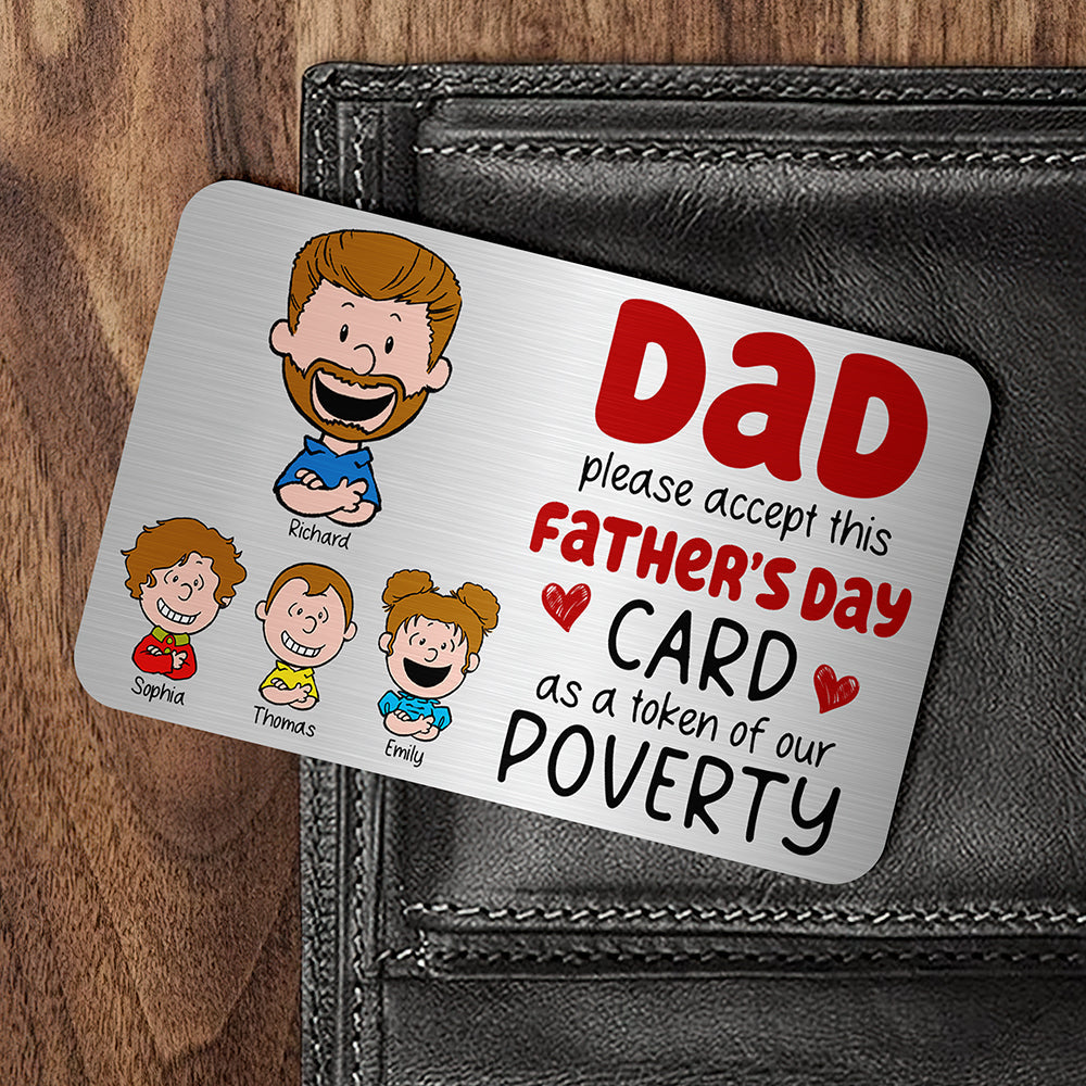 Personalized Gifts For Dad Aluminum Wallet Card 022toqn210125hh-Homacus