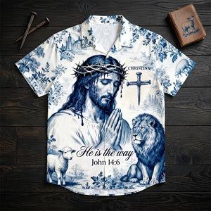 Jesus Christ Prayer Hawaiian Shirt - Personalized Gift For Christian 03HUDT170626-Homacus