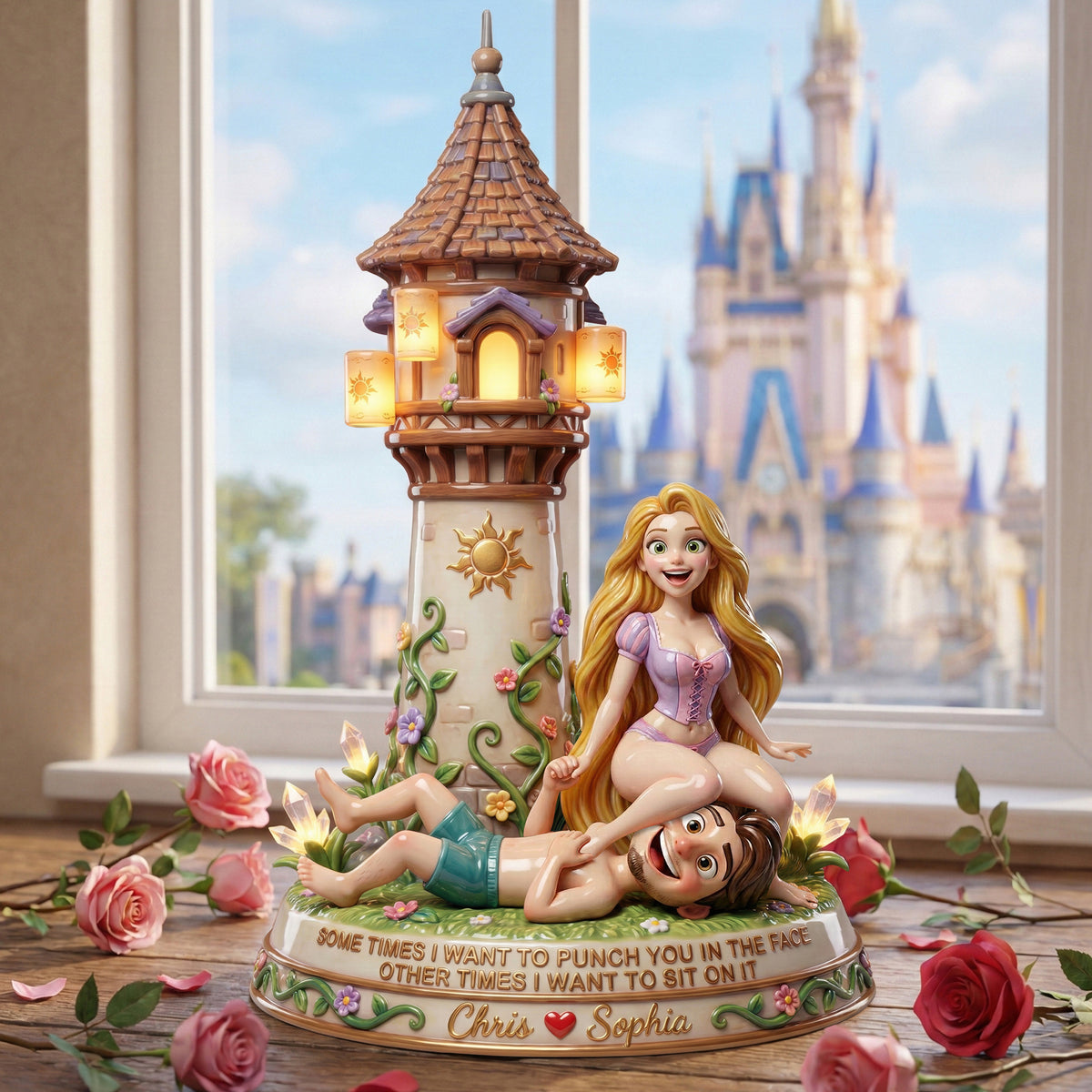 Playful Love Story Acrylic Plaque - Personalized Gifts For Couple 06QHQN230126-Homacus