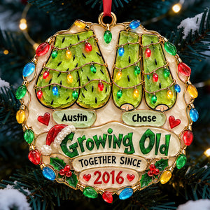 Old Furry Naughty Couple Ornament - Personalized Christmas Gifts For Couples 05nadt191026-Homacus