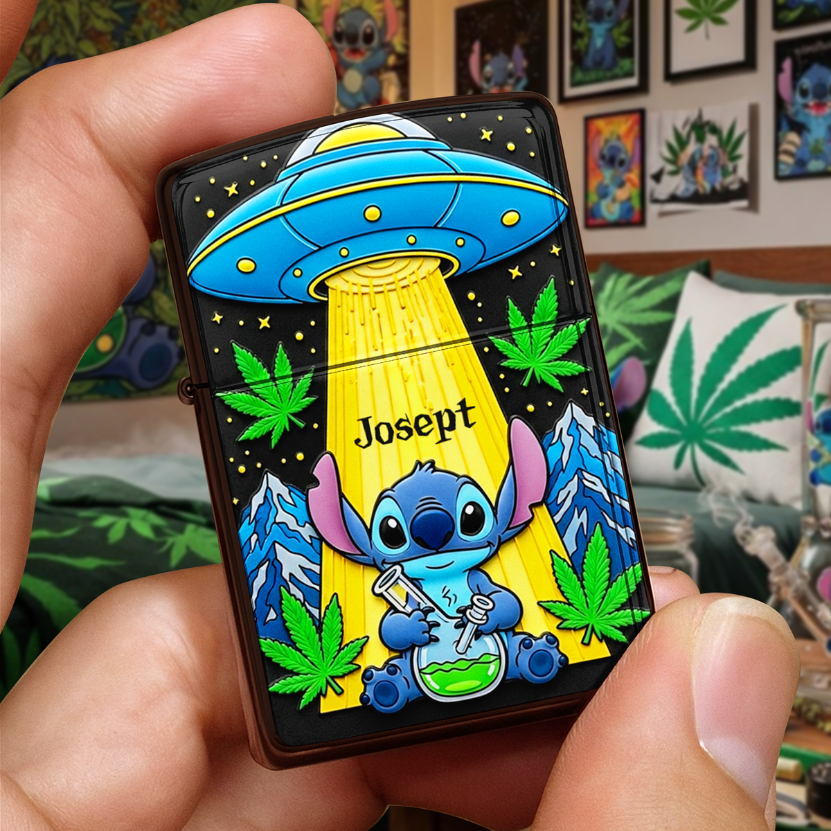 UFO and Alien Monster Lighter - Personalized Gifts For Stoners-Homacus