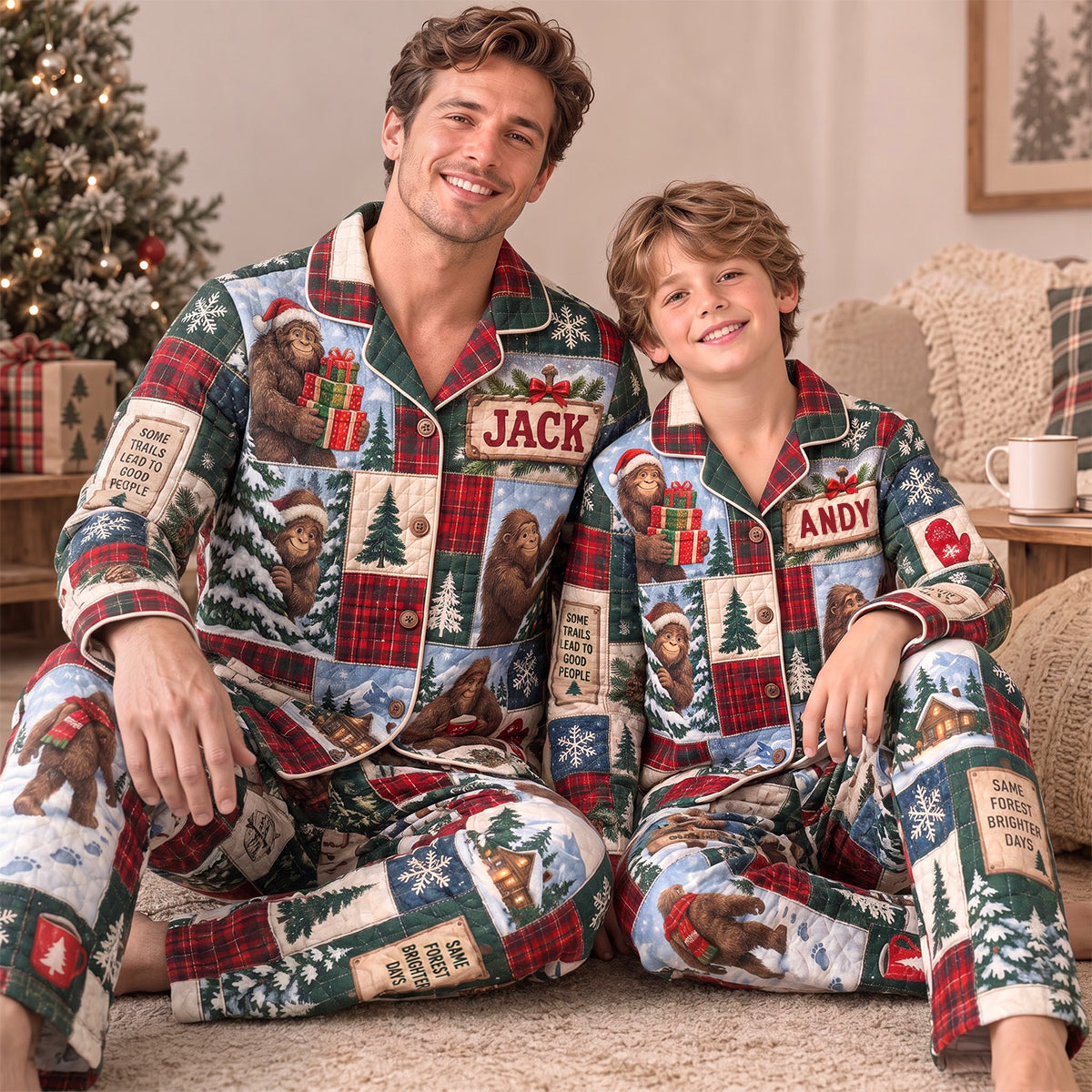 Big Foot Pajama Set - Personalized Gifts For Christmas 04hadh070926