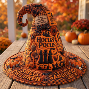 Macabre Spell Sisters Quilted Witch Hat - Personalized Gifts For Witch Lover 03qhqn130826