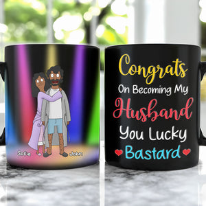 Personalized Gifts For Couple Coffee Mug Congrats On Becoming My Wife You Lucky 03OHMH060225HG-Homacus