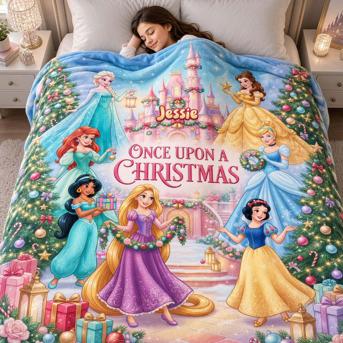 Once Upon A Christmas Blanket - Personalized Gift For Fantasy Lovers 03TYTA061026-Homacus