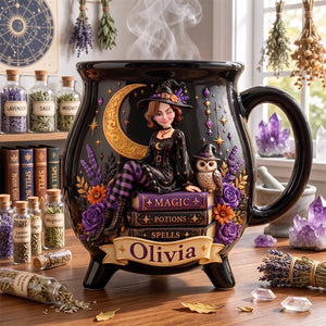 Witch Ceramic Cauldron Mug - Personalized Gifts 02totn180826-Homacus
