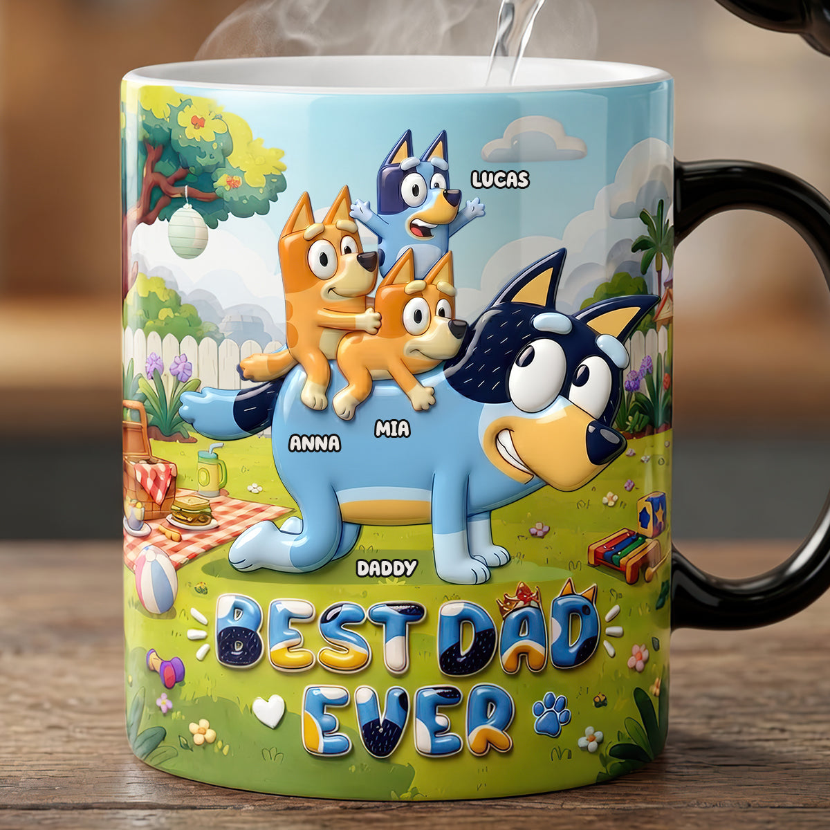 Best Dad Ever Magic Coffee Mug - Personalized Gifts For Dad 05todt200526-Homacus