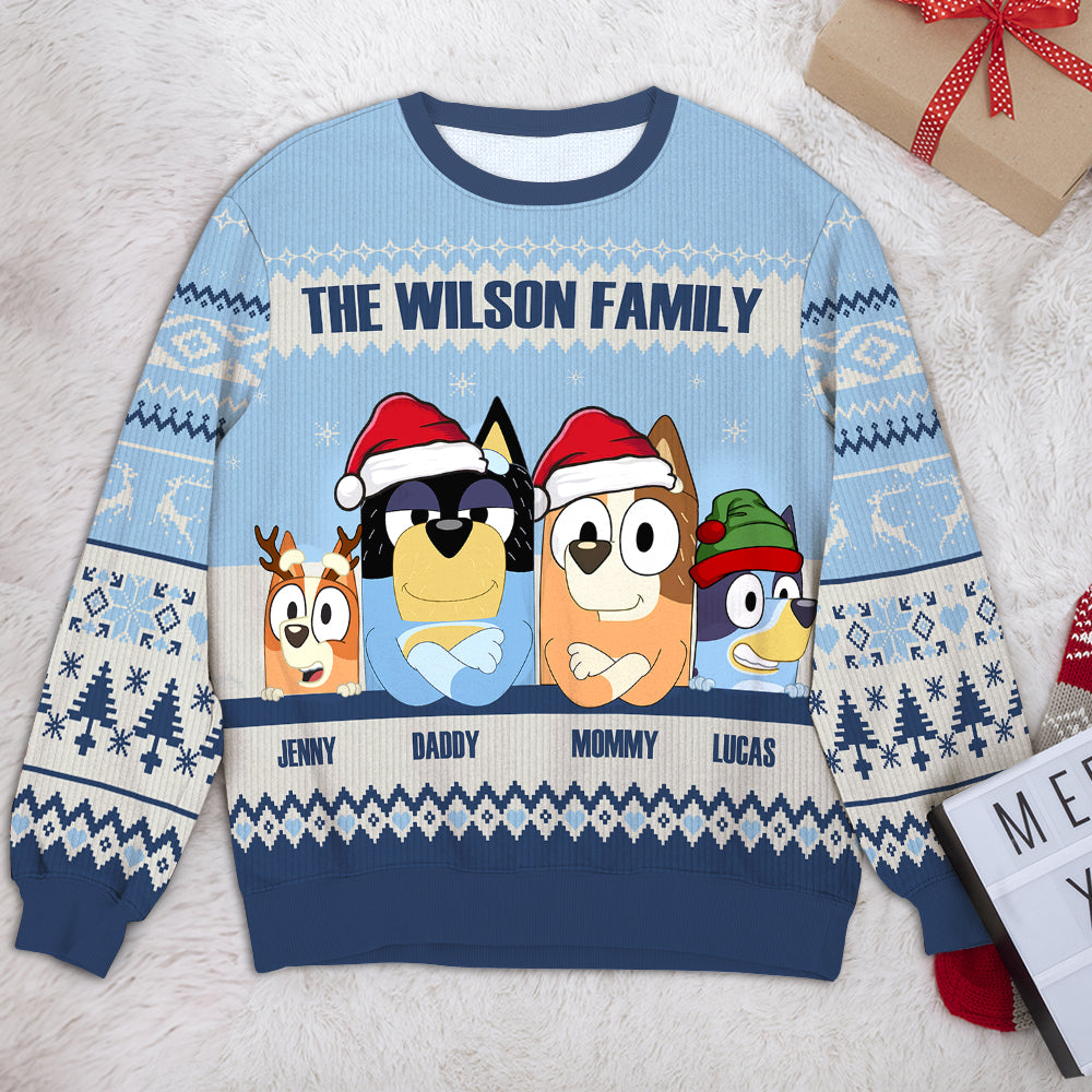 Personalized Gifts For Family Ugly Sweater 02natn250924-Homacus