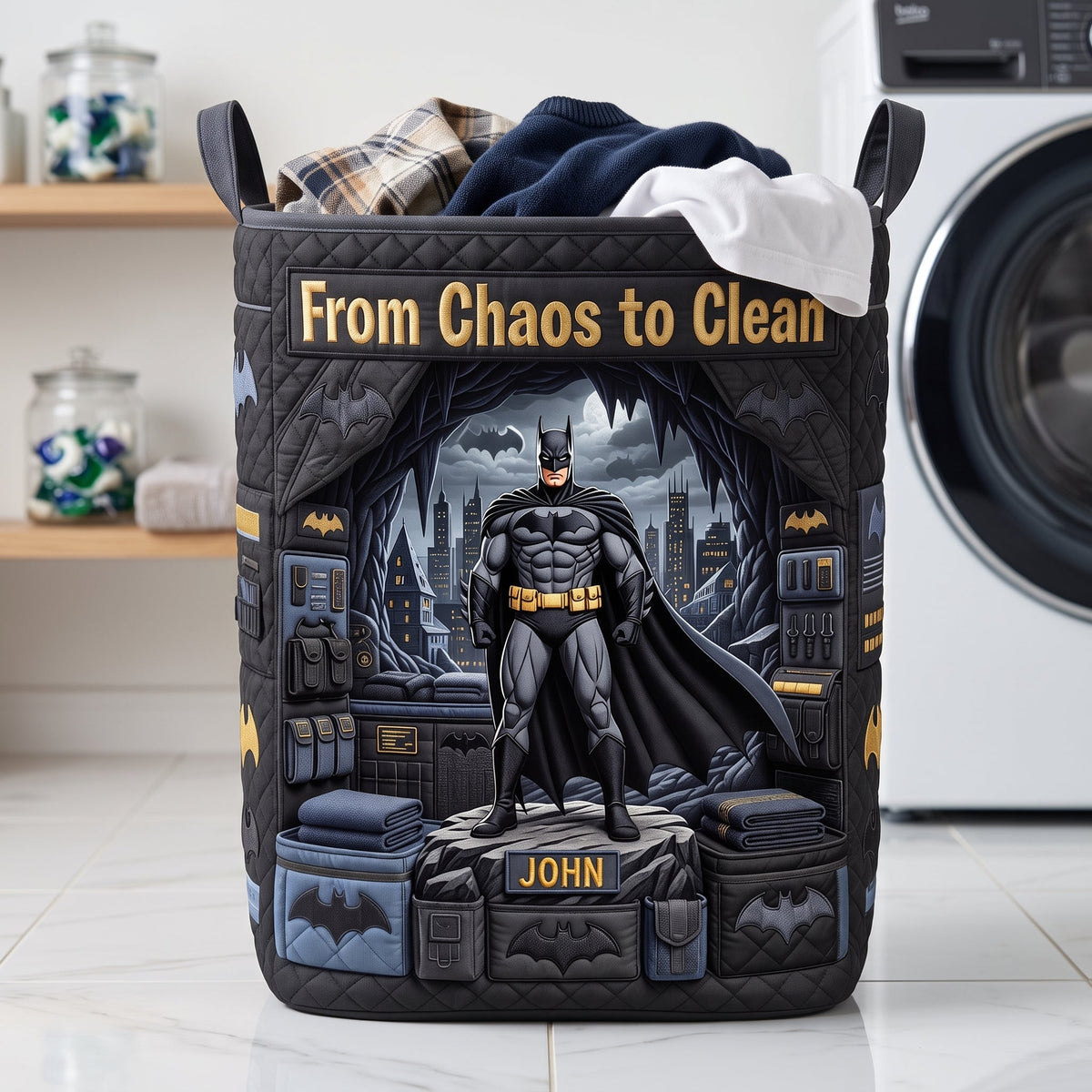 Elite Warrior Quilted Laundry Basket - Personalized Gifts 03hata090726-Homacus