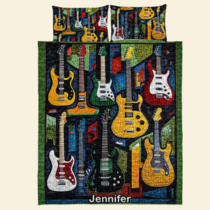 Personalized Gifts For Guitar Lovers Quilt Bed Set 09QNQN301224-Homacus