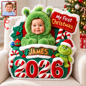 Baby First Christmas Custom Photo Pillow - Personalized Gifts For Christmas 05pgqn151026-Homacus