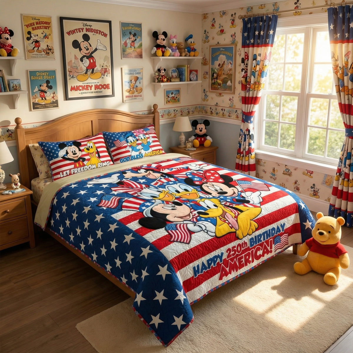 Proud American - Celebrated America 250th Anniversary Quilt Bedding Set 01tyqn260326-Homacus