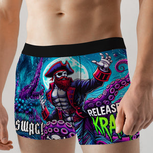 Gifts For Him Pirates Men's Boxers 04xqtn050225 Release The Kraken-Homacus