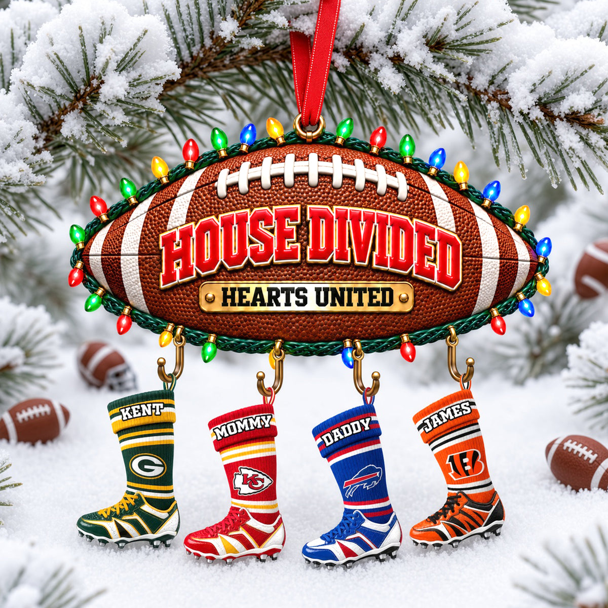 House Divided Christmas Ornament - Personalized Gifts For Sport Lovers 04ohlu101026-Homacus