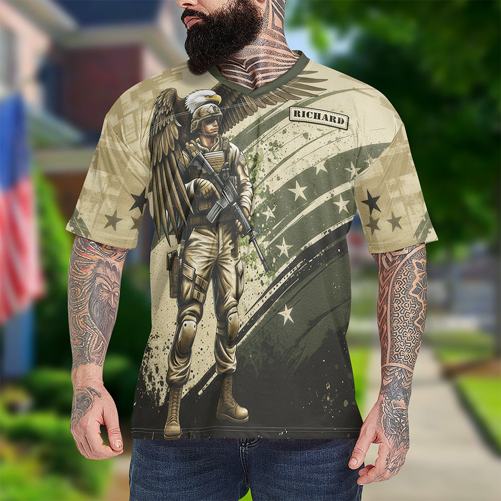 Military Honor Jersey Shirt - Personalized Gifts For Veteran 03tgqn100925-Homacus