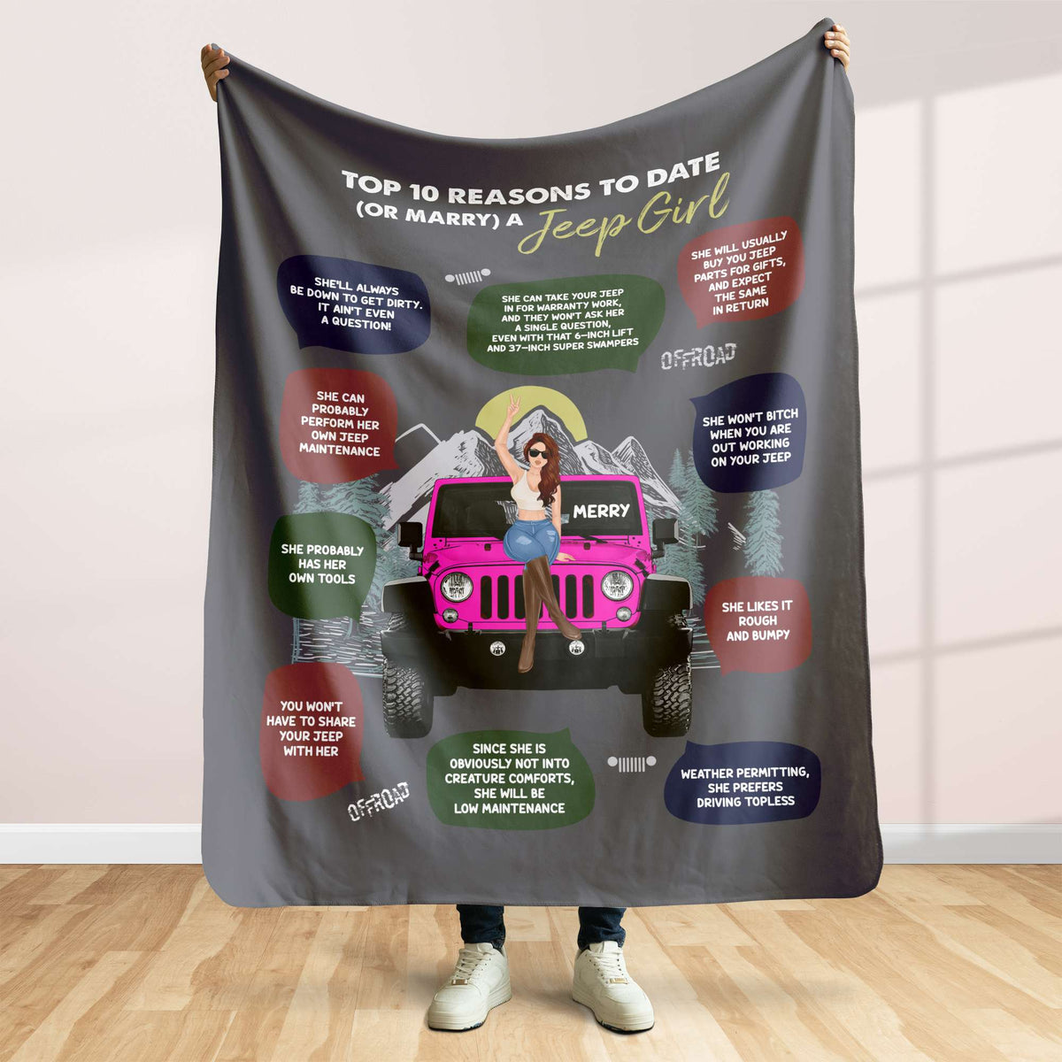 Personalized Gifts For Off Road Lover Blanket 01HUMH210624TM-Homacus