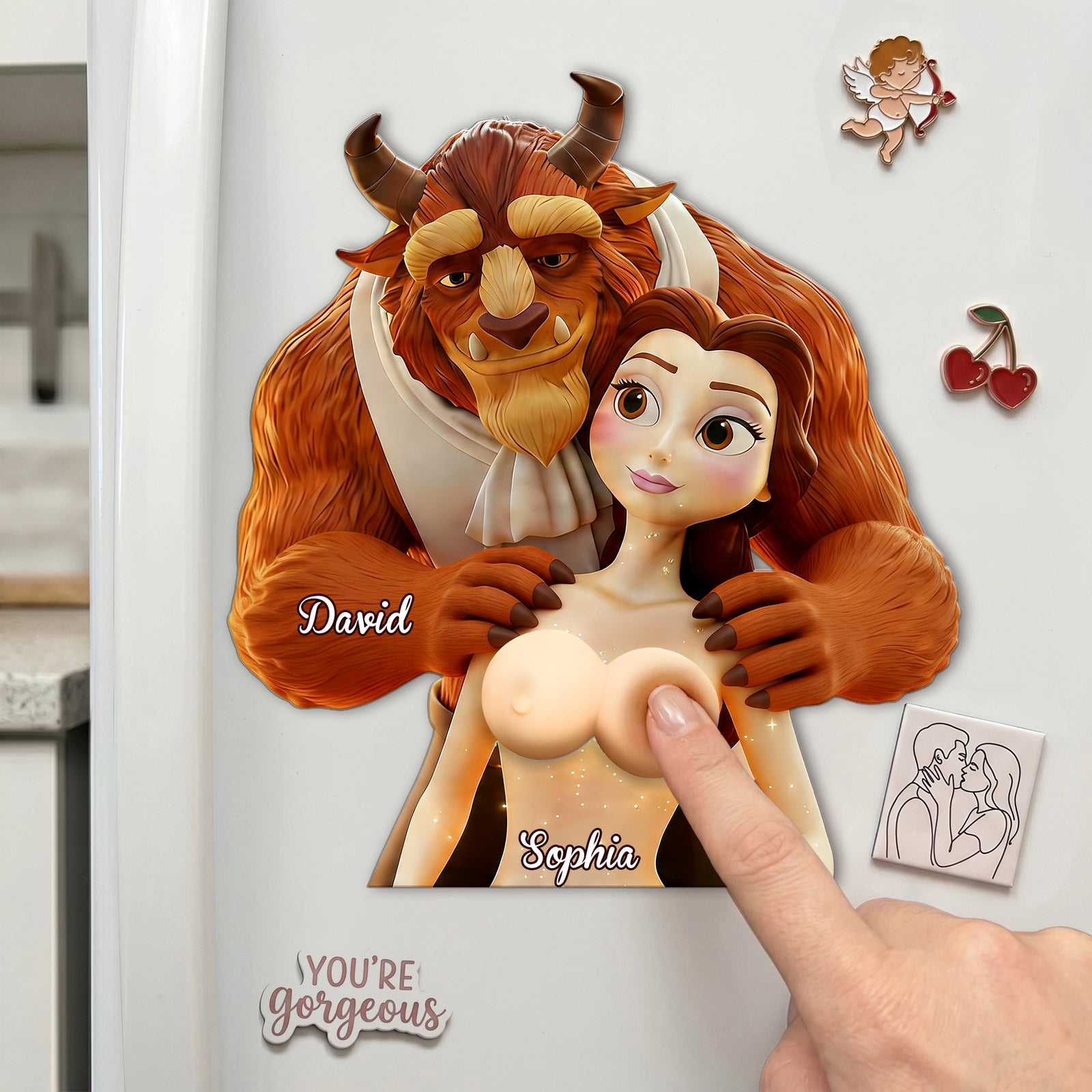 Cheeky Couples Anti-collision Acrylic Fridge Magnet - Personalized Gifts For Couples 02ohlu190626-Homacus
