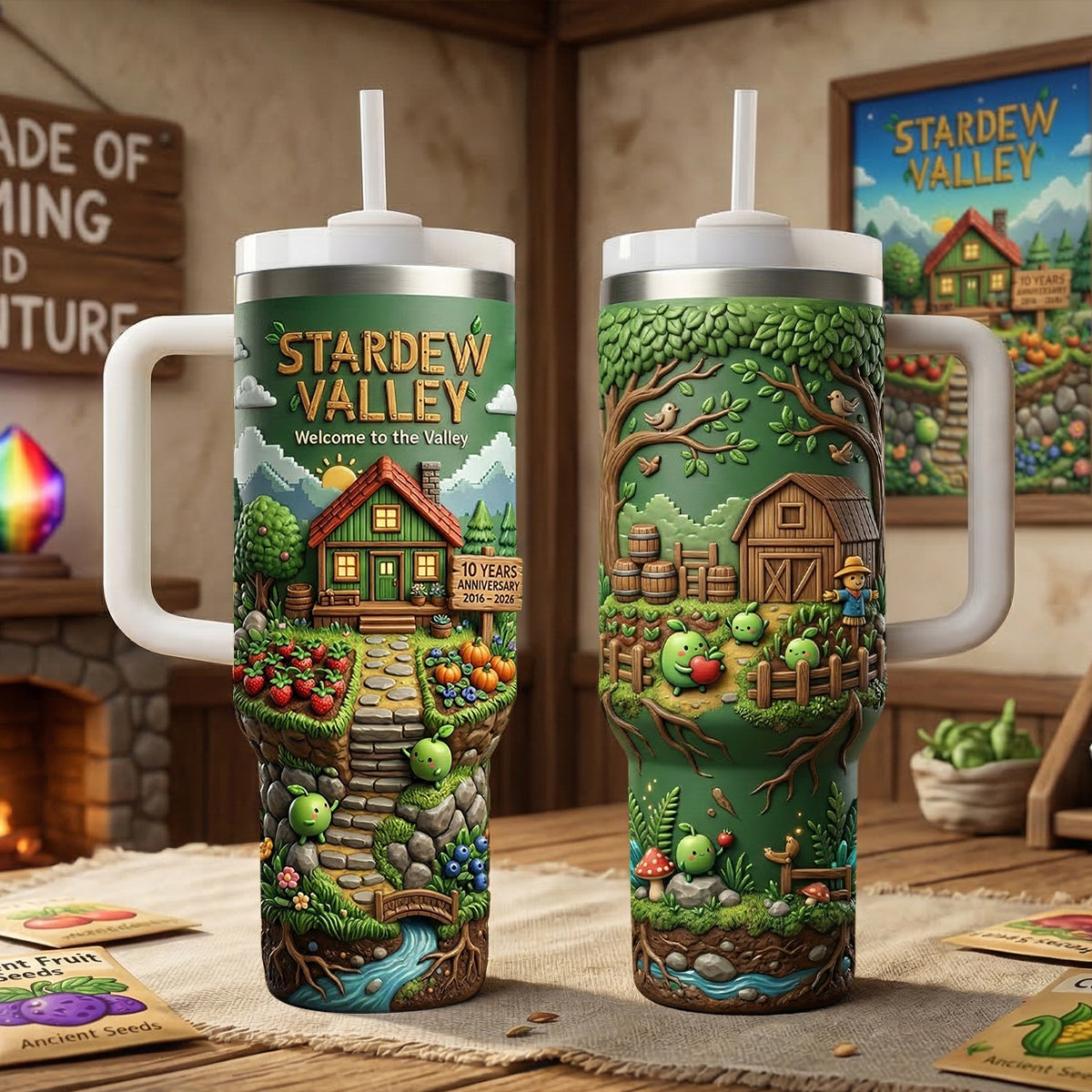 10 Years Anniversary Game Lovers 40oz Tumbler - Personalized Gifts For Gamers 05patn180326-Homacus