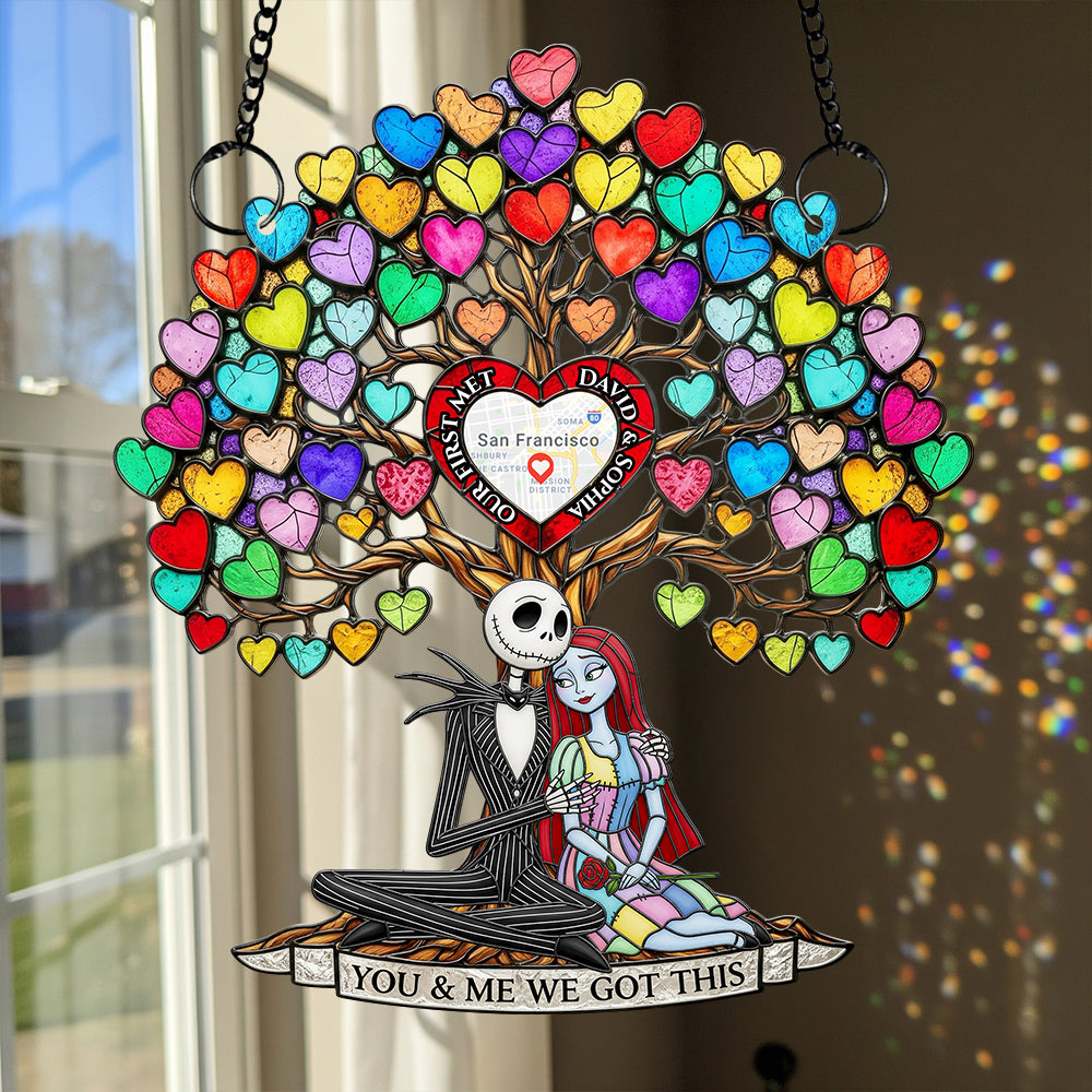 Nightmare Love Suncatcher Ornament Personalized Gifts For Couple 02OHDT120725-Homacus