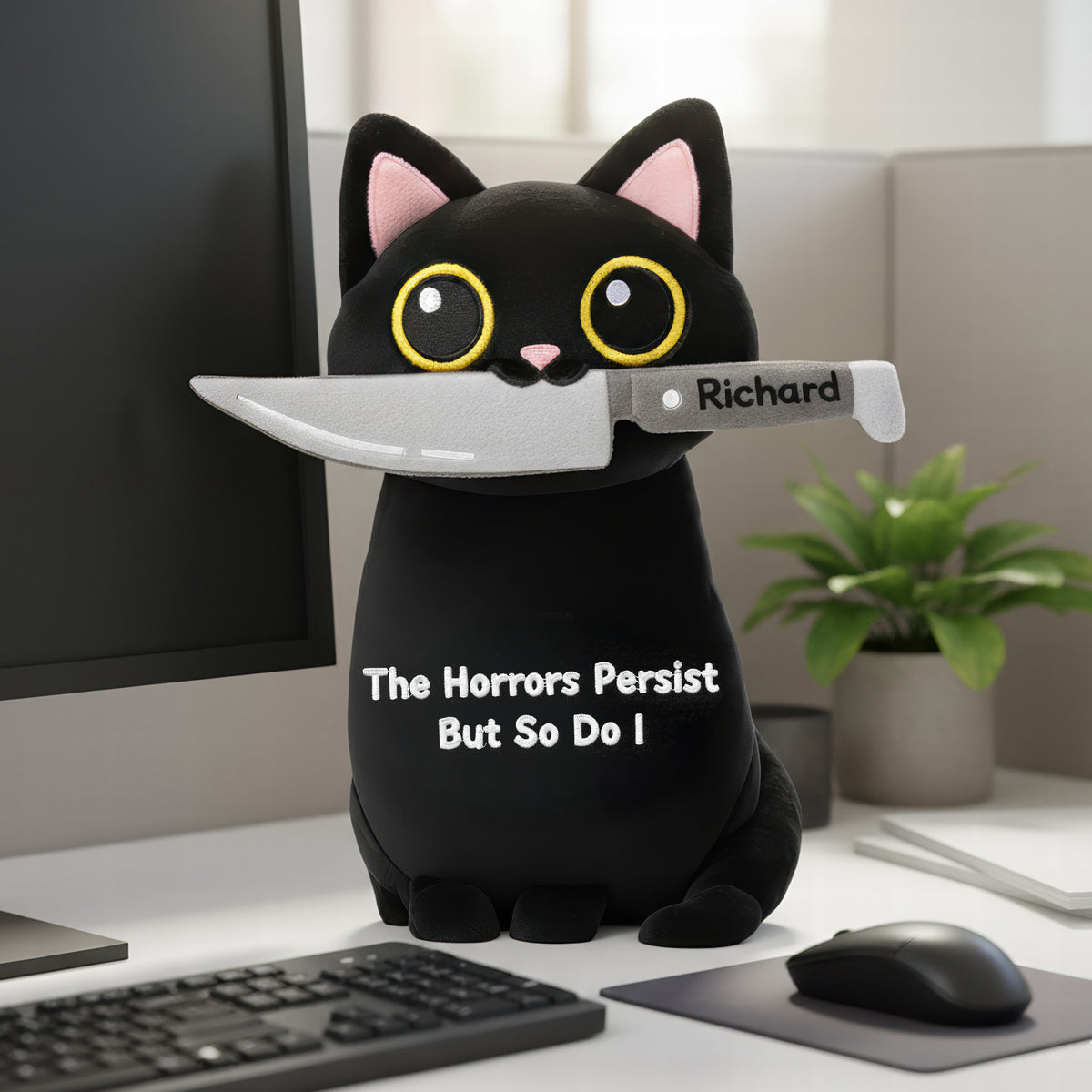 Black Cat Custom Shape Pillow - Personalized Gifts For Coworker 02huqn151125-Homacus