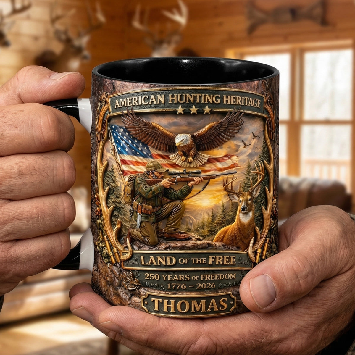 American Hunting Heritage Accent Mug - Personalized Gifts For Hunters 03tyqn060326-Homacus
