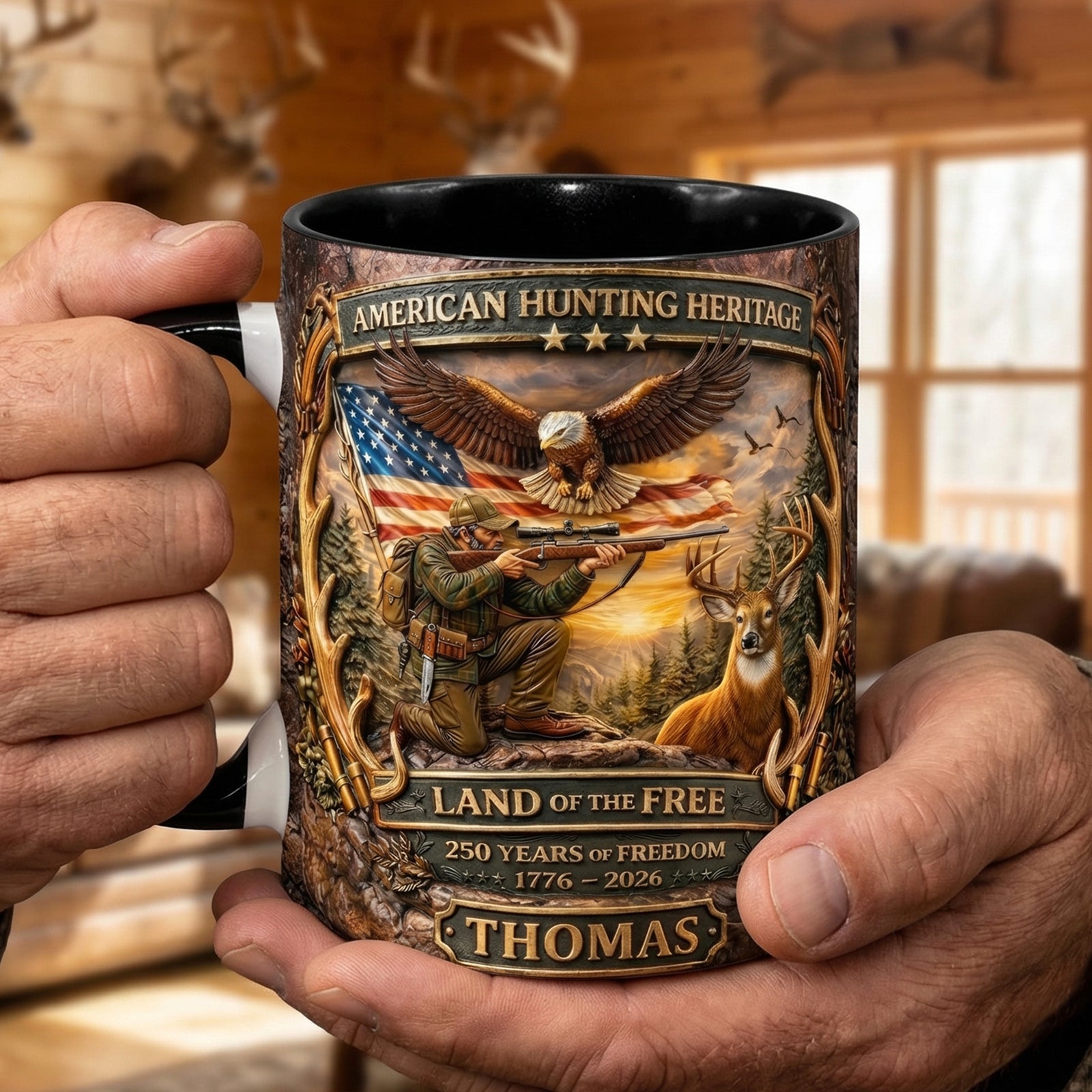 American Hunting Heritage Accent Mug - Personalized Gifts For Hunters 03tyqn060326-Homacus