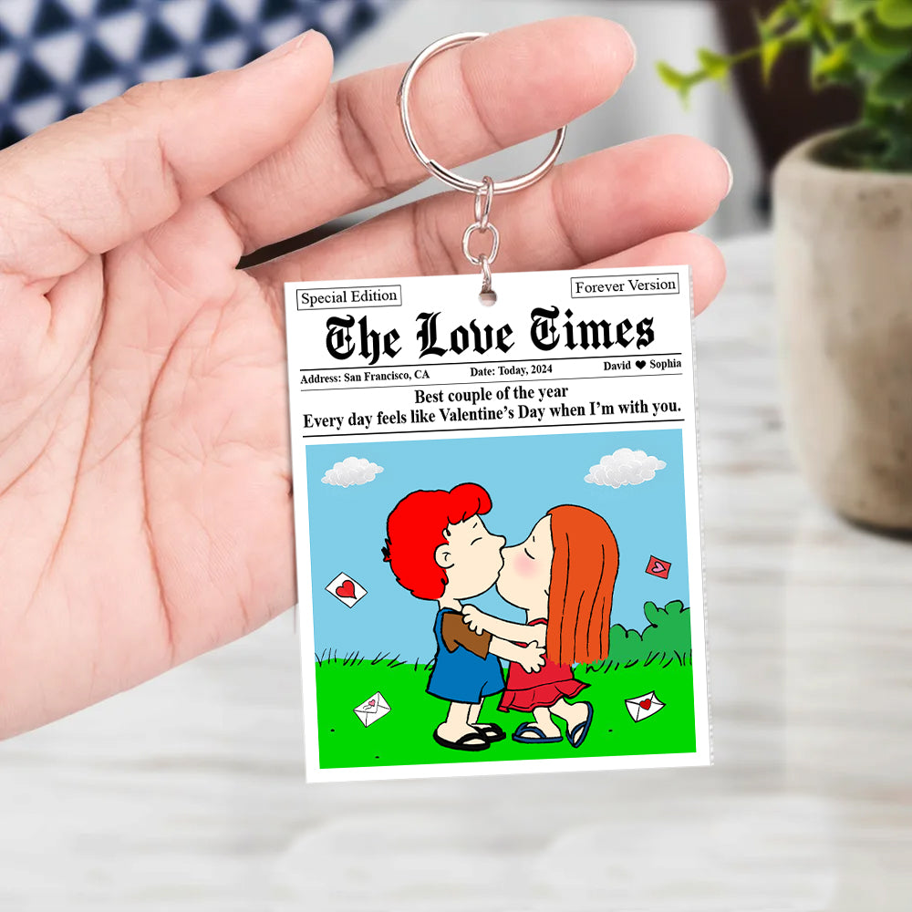 Personalized Gifts For Couple Keychain The Love Times 03katn271124hg-Homacus