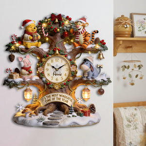 Cozy Winter Tree Acrylic Hanging Wall Clock - Personalized Gifts For Christmas 07pglu050826
