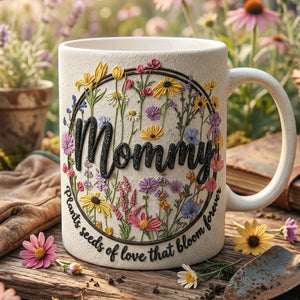 Blooming Love Mommy Coffee Mug - Personalized Gifts For Mom 04QHTA130426-Homacus