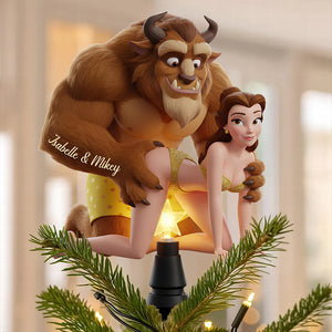 Funny Fairy Tale Tree Topper Personalized Gifts For Couple 03TGDT181125-Homacus
